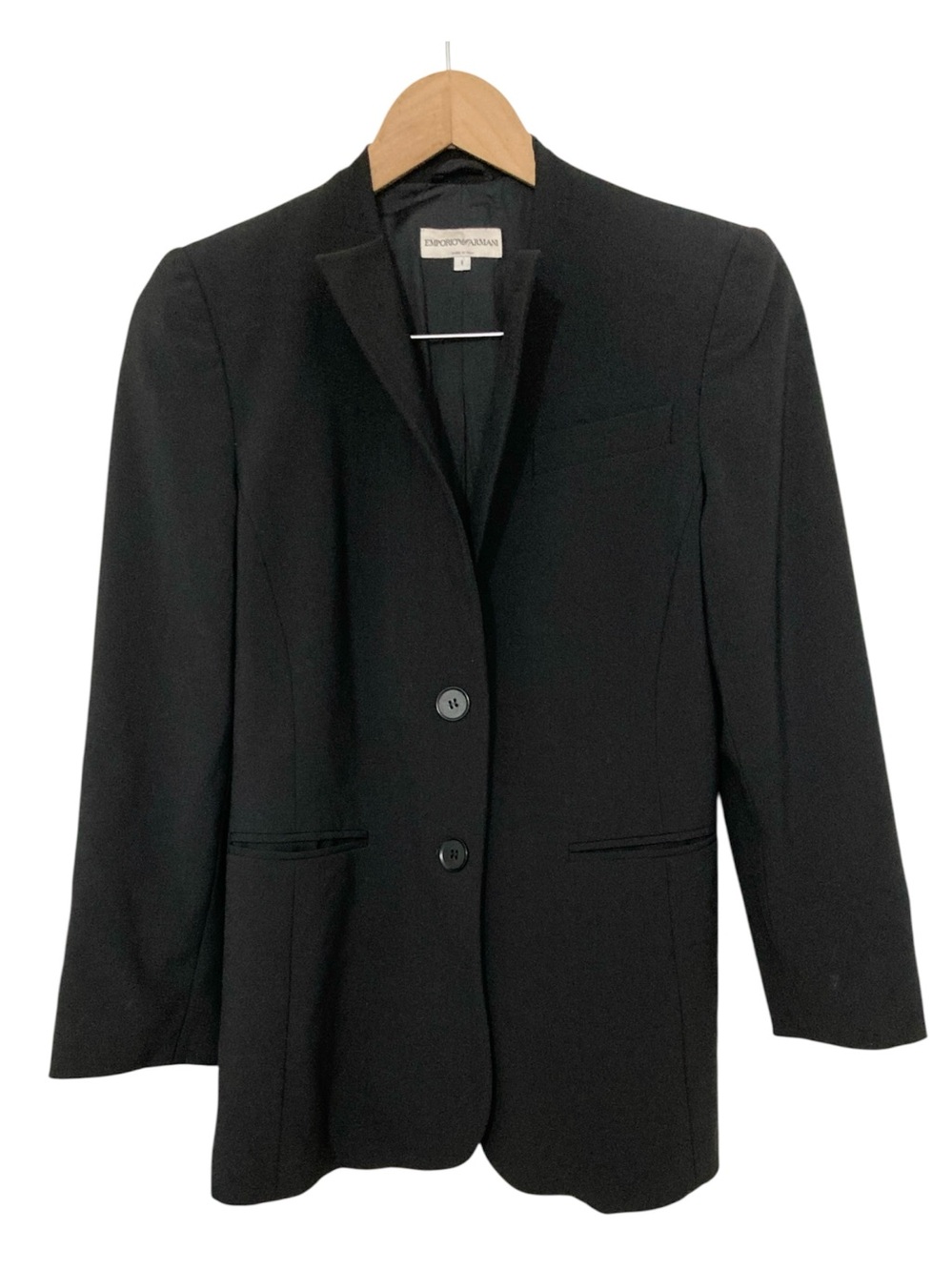 Emporio Armani Poly/Wool Blend Blazer Jacket